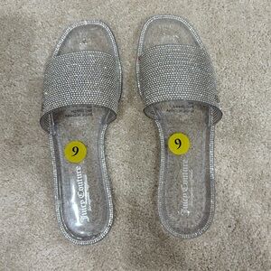 Juicy Couture Glittering Silver Sandals